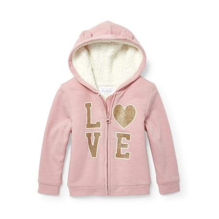 - The Children's Place Sherpa Lined Bear Ear Hoodie Sweatshirt (Toddler Girls)