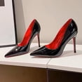 thumbnail image 4 of Chaussures de Luxe Style Étoile pour Femmes Rouges Semelle Brillante Escarpins Grande Taille Talons Hauts Femmes Aguichant Fête Bout Pointu Chaussures de Mariage, 4 of 7