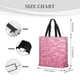 thumbnail image 3 of Fotbe Pink Glitter Bolsa Tote con Estampado para Mujer, Bolsos con Cremallera, Bolsa de Hombro Casual de Gran Capacidad con Bolsillos Internos, 3 of 7