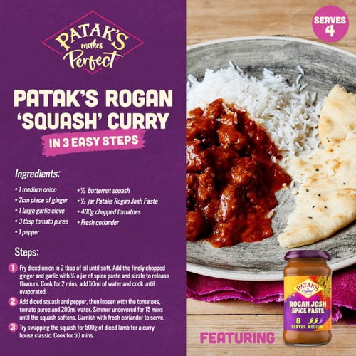 Patak's Rogan Josh Spice Paste 283g, British Import (Pack of 2)