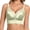 Green, variant on Women Wirefree Lace Patchwork Seamless Bra, Adjustable Strap Racerback Comfort Push-Up Everyday Lounge Bra Khaki XXXL