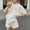 White, variant on Cethrio Girls Summer Outfit Sets, Short Sleeve Casual Crew Neck Fashion Kids' 2 Piece Sets Pink Size 7-8