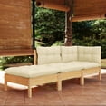 thumbnail image 1 of vidaXL 3 Piece Garden Lounge Set with Cream Cushions Solid Pinewood, 1 of 5