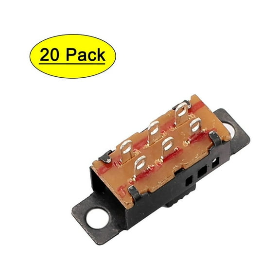 20Pcs 3 Position 6P DPDT Micro Miniature PCB Slide Switch Latching Toggle Switch