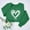 Green, variant on Avrnliq St. Patrick's Day Womens Green Crewneck Sweatshirt - Shamrock Heart Graphic Parent-Child Matching Top,Size 3XL