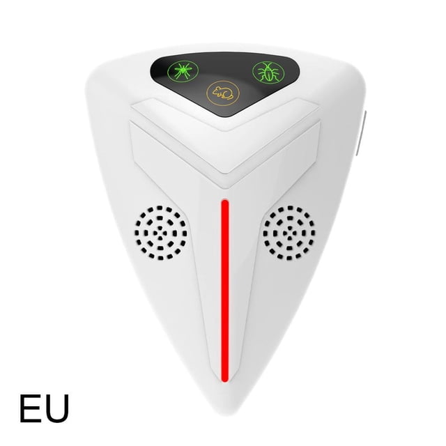 Lttoisl Ultrasonic Rodent Repeller, 4 Gear High Power Dual Speaker Variable Frequency Mouse Deterrent, Indoor Plug-in Pest Control for Home Warehouse, White/Black, 3.94x2.95x2.17 Inch