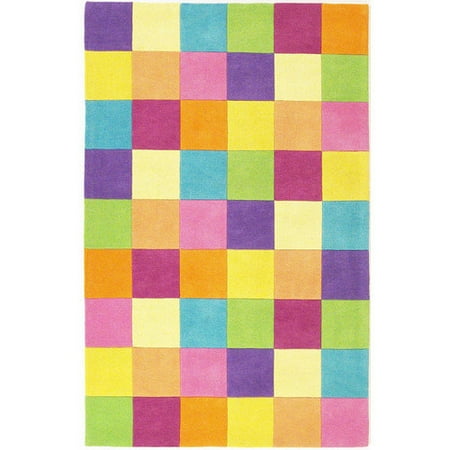KAS Rugs Kidding Around Girls Blocks Area Rug