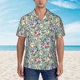 thumbnail image 2 of Balery Rose Flowers Camisas hawaianas de manga corta para hombre, camisas playeras de corte holgado, camisas de vacaciones con botones,Large, 2 of 7