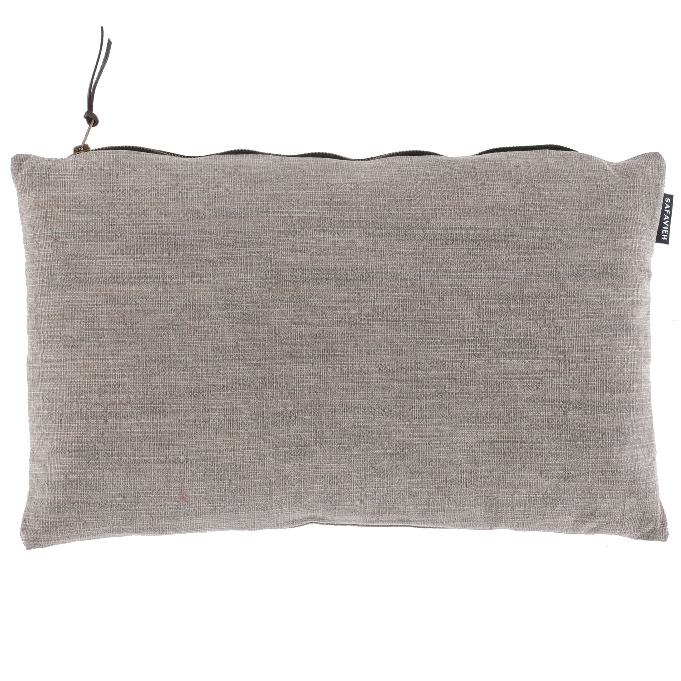 SAFAVIEH Idalena Solid Pillow, 12" x 20", Brown