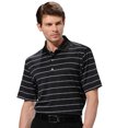 thumbnail image 1 of Monterey Club Men's Logan Stripe Texture Golf Polo Shirt #1649, 1 of 2
