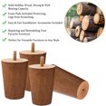 thumbnail image 2 of Uxcell Wood Furniture Legs 4Pcs, Hardwood Replacement Legs for Sofa DIY Walnut Color 3.94 inch, 2 of 7