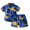 Dark Blue, variant on VerPetridure Toddler Baby Boy Summer Outfits Floral Print Short Sleeve Button Down Shirt Top Shorts Set Summer Clothes 2Pcs