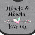 thumbnail image 4 of Inktastic Abuelo and Abuela Love Me Heart Grandchild Boys or Girls Baby Bib, 4 of 4