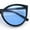 Black - Blue, variant on Womens Oversized Cat Eye Goth Pop Color Lens Plastic Sunglasses Blue