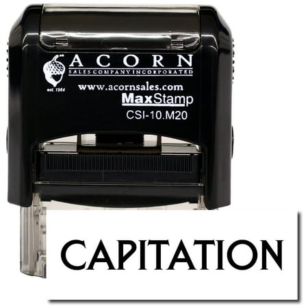 Self-Inking Capitation Stamp with Pink Ink