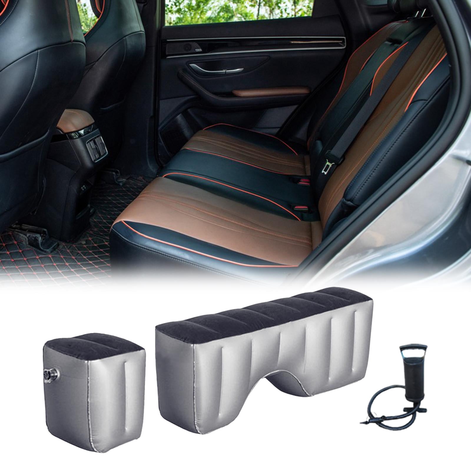 CarpNettore 2 Pieces Car Air Mattress Back Seat Gap Pads with Pump Mattress Air Bed Cushions Concave