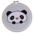 thumbnail image 3 of Rongfmy Animal Punch Needle Kits Punch Embroidery Pen DIY Crafts for Beginner Panda, 3 of 9