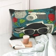 thumbnail image 6 of Disketp Pillow Covers Black Head Woman With Owl Hair Pattern Throw Pillow Case Cushion Covers,Cushion For Bedroom,Couch,Home-14"X20", 6 of 9