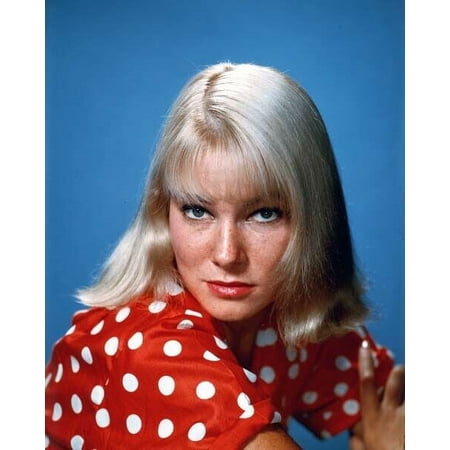 May Britt beautiful Swedish actress wears red polka dot shirt 1950's 8x10 photo