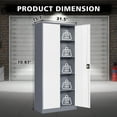 thumbnail image 6 of STANI Home Office Storage Cabinet with Shelves and Doors, Metal Utility Cabinets with 2 Locking Doors and 5 Shelves, Tall Steel Locker Cabinets or Garage, Kithen, Pantry and Classroom, 6 of 7