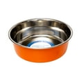 thumbnail image 3 of Country Living Set of 2 Stainless Steel Dog Bowls – Orange, 96 oz, 3 of 8