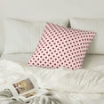 thumbnail image 6 of LNWH Decorative Pillow Covers, Abstract Pink Black Polka Dot Square Sofa Decorative Knit Pillow Case, 18"x18", 6 of 8