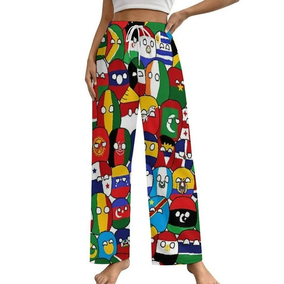 Countryball Women's Pajamas Pajama Pants Women's Sleepwear Lounge Sleep Bottoms Stretch with Pockets