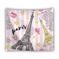 thumbnail image 1 of Tapiz de pared con diseño de la Torre Eiffel, microtela, 150 x 150 cm, decoración de habitación, 1 of 2