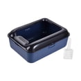 thumbnail image 2 of perfeclan Cat Open Top Pet Litter Tray Cat Litter Container Prevent Sand Leakage Semi Enclosed Cat Toilet Removable Blue Medium, 2 of 9