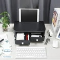 thumbnail image 5 of Adjustable heights Computer Monitor Stand Riser with 2 Storage Drawers Plastic,14.17 x8.66 x3.15 inches, 5 of 5
