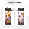 thumbnail image 3 of Sikiie Colorful Wildflower Meadow Print 18OZ Insulated Straw Cup, Portable Leak-proof Sports Water Bottle, Stainless Steel Water Cup Suitable for Home and Outdoor, 3 of 8