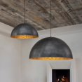thumbnail image 3 of Industrial Oversized Metal Dome Pendant Light - Modern Farmhouse 15in - White, 3 of 5