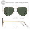 thumbnail image 3 of Gafas De Sol Aviador Mujer Hombre Piloto Metal Rojo Verde, 3 of 5