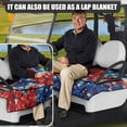 thumbnail image 5 of Whosucclay Tie-Dye American Flag Star Pattern with 4 Pockets Golf Cart Seat Cover with 4 Front Pockets for Yamaha Club Car EZGO Icon, Anti‑Wear Golf Cart Accessories, 5 of 7