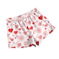 thumbnail image 4 of LWavelet Women's Heart Print Shorts Drawstring Waist Casual Summer Lounge Shorts Red M, 4 of 4
