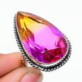 thumbnail image 2 of Natural Bi-Color Tourmaline Gemstone 925 Sterling Silver Ring Size 9, 2 of 2