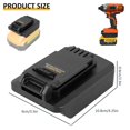 thumbnail image 3 of MesaSe Battery Adapter for 20V Max Li-Ion Battery Compact Power Tools  Battery Converter Battery Adapter Convert to 18/20V Power Tools Lithium-ion Battery DCB180 DCB182 DCB184, 3 of 10
