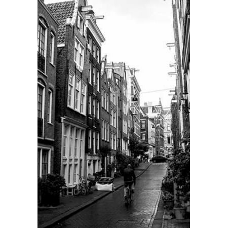Amsterdam Black and White Street Canvas Art - Erin Berzel (12 x (Best Street In Amsterdam Red Light District)