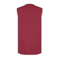 thumbnail image 6 of LISTHA 2024 Fall Long Linen Vest Blazer Y2K Fully Lined V-Neck Lightweight Fashion Casual Button Jackets Tops with Pockets Wine L, 6 of 9