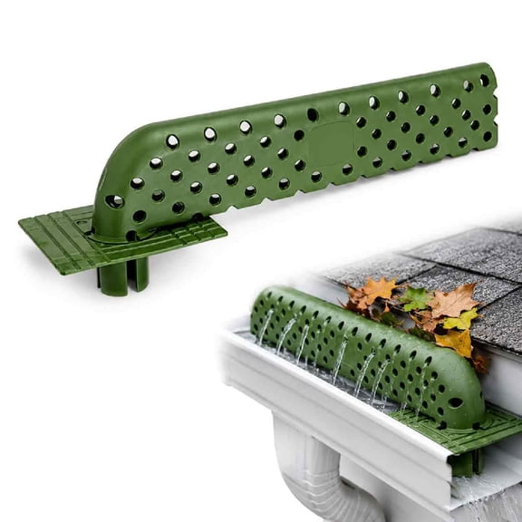 Roof Gutter Anti-Clog Drainage Protector, Leaf and Debris Guard for Downspout Pipe, Tool-Free Cut-to-Fit Drain Cover, Outdoor Home Eaves Rainwater Flow, for Overflow Clog Prevention (A)
