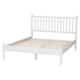 thumbnail image 3 of Baxton Studio Callison Spindle Platform Bed Turned Bed Frame White Full, 3 of 9