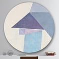 thumbnail image 2 of Designart 'Purple Geometric Bridge I' Art Mural Géométrique en Métal - Disque de 36, 2 of 5