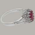 thumbnail image 3 of LBG British Made 14k White Gold Natural Ruby Womens Engagement Ring - 33 size options - Size 9.5, 3 of 6