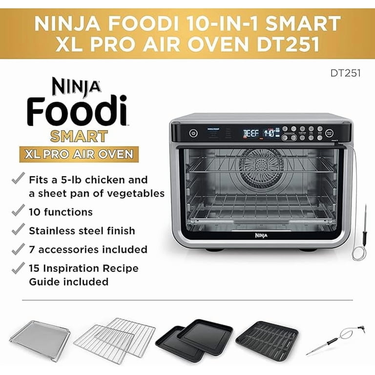 Ninja, Foodi 10-in-1 Smart XL Air Fry Oven, Silver, XL Capacity