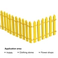thumbnail image 3 of Unique Bargains Miniature Garden Fence, 35 Inch Long Picket Fence Mini Ornament, Yellow, 3 of 5