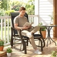 thumbnail image 2 of Outsunny Outdoor Glider Chair, Patio Glider with Steel Frame, Black, 2 of 10