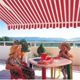 thumbnail image 2 of ALEKO Auvent de Patio Rétractable 10x8 ft, Couleur Rayée Rouge et Blanche, 2 of 6