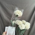 thumbnail image 2 of Crochet Carnation Artificial Flowers Knitted Wool Handmade for Mother Day Wedding Bouquet Birthday Anniversary Gift, One Artificial Carnation, 2 of 4