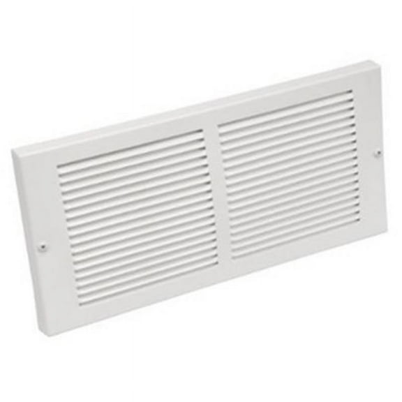 24in x 6in Imperial White Steel Rectangular Baseboard Return Grille - Overall 25 1/4in x 7 1/4in