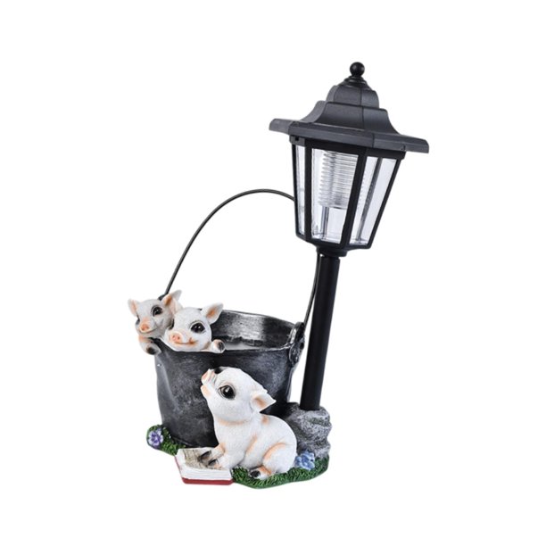 Estatua de Luz Solar Decorativa Shamjiam Jardín Resina Estilo B